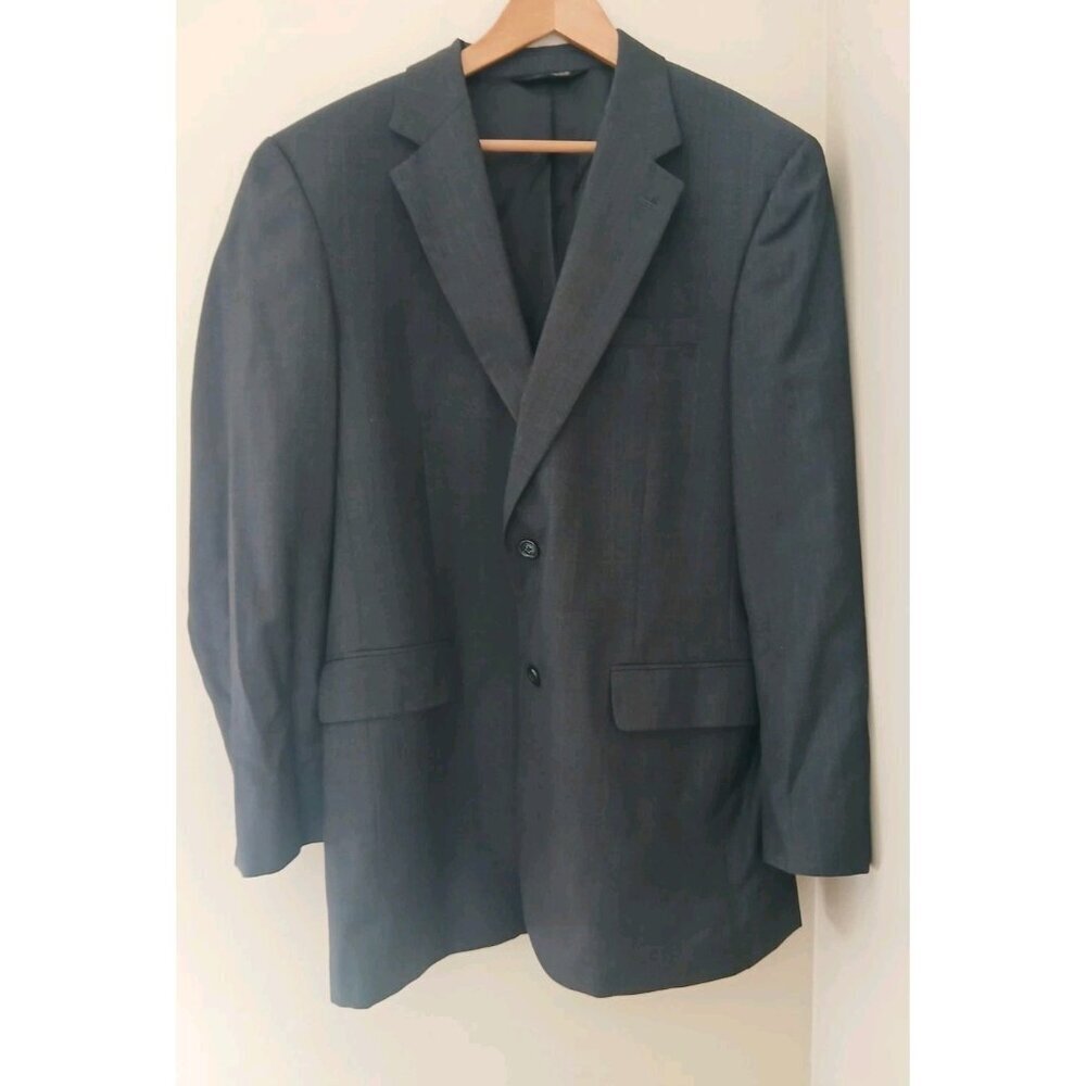 Jos. A. Bank 100% Wool Sport Coat Blazer Size 42L Gray Academia Work